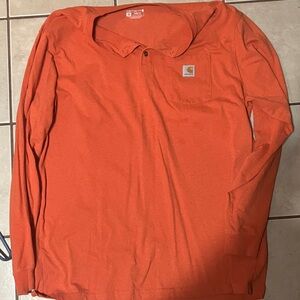 Carhartt Men's Vibrant Orange Long Sleeve Loose Fit